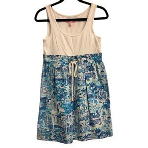 Lilly Pulitzer Nettie Fresh Catch Toile womens tank top dress size XS beach Hawa